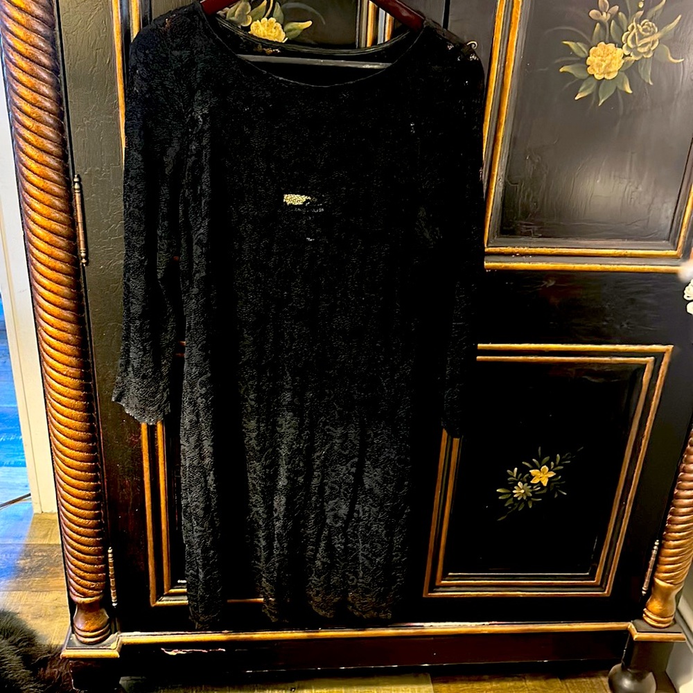 Boston proper lace dress black sz 12